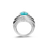 RichandRare-RARE-PARAIBA TOURMALINE, ENAMEL AND DIAMOND RING